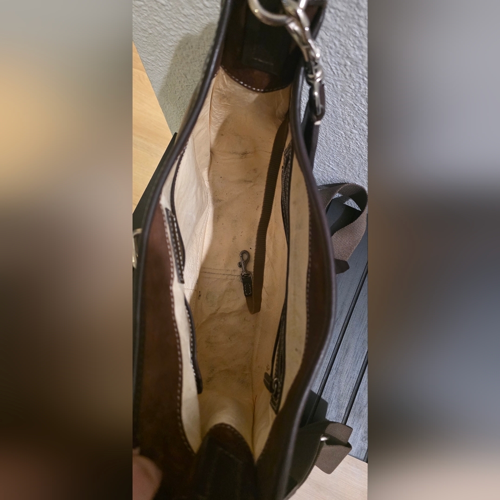 Dooney & Bourke Dark Brown Leather Crossbody Bag - Picture 8 of 9